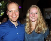 Esther Kiel met haar trainer Sjoerd Gereats