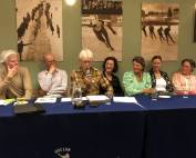 Op de foto van links naar rechts; Milan Kracht, Kees de Jong, Theo Bakkum, Ella Komen, Jana van der Sar, Sylvia Vrugt en Wilma Koek