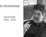 In memoriam Roelof Balk (1960 - 2025)