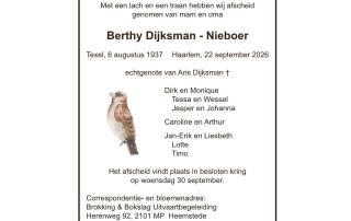 Berthy Dijksman - Nieboer